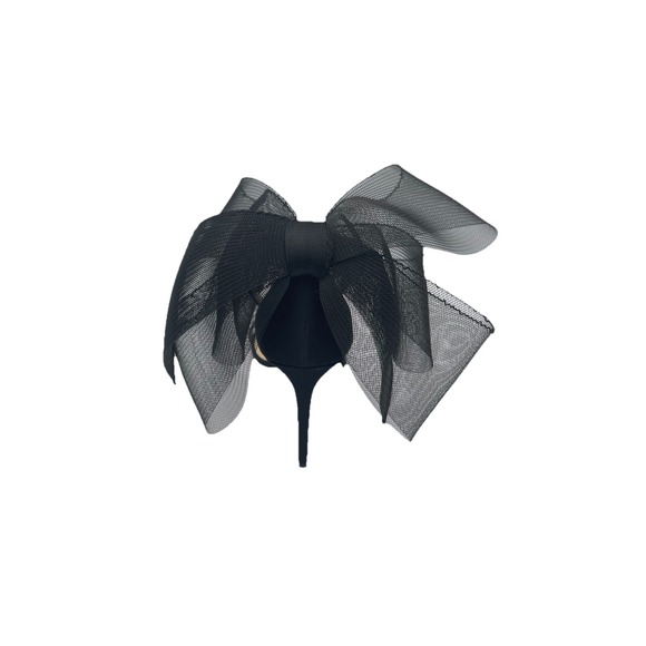 Jimmy Choo Black Aveline 100 Asymmetric Bow Grosgrain Stilleto Heel Sandal IT 40 - Picture 9 of 14